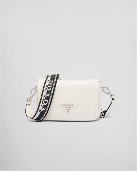 prada purses white|Prada white shoulder bag.